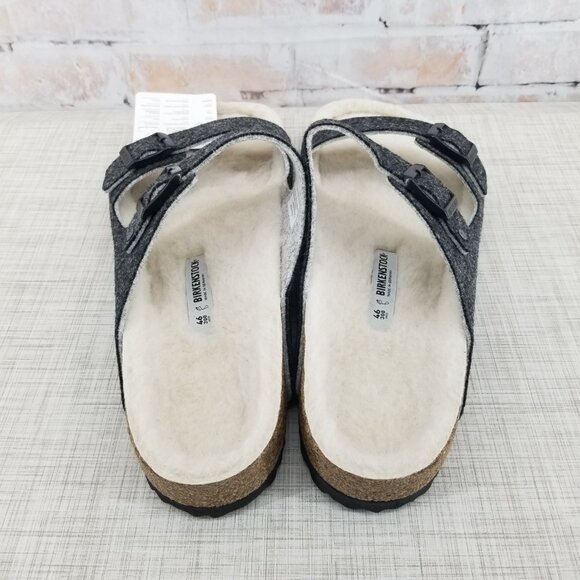 Birkenstock Arizona Rivet Wool Felt Sandals Doubleface Gray Men\'s 13 EU 46 NWOB main image 4